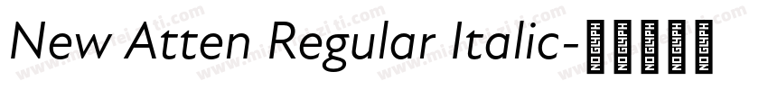 New Atten Regular Italic字体转换